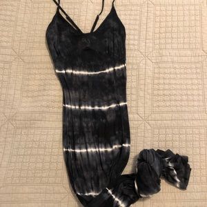 Navy Tie dye Joe and Elle brand stretch maxi dress